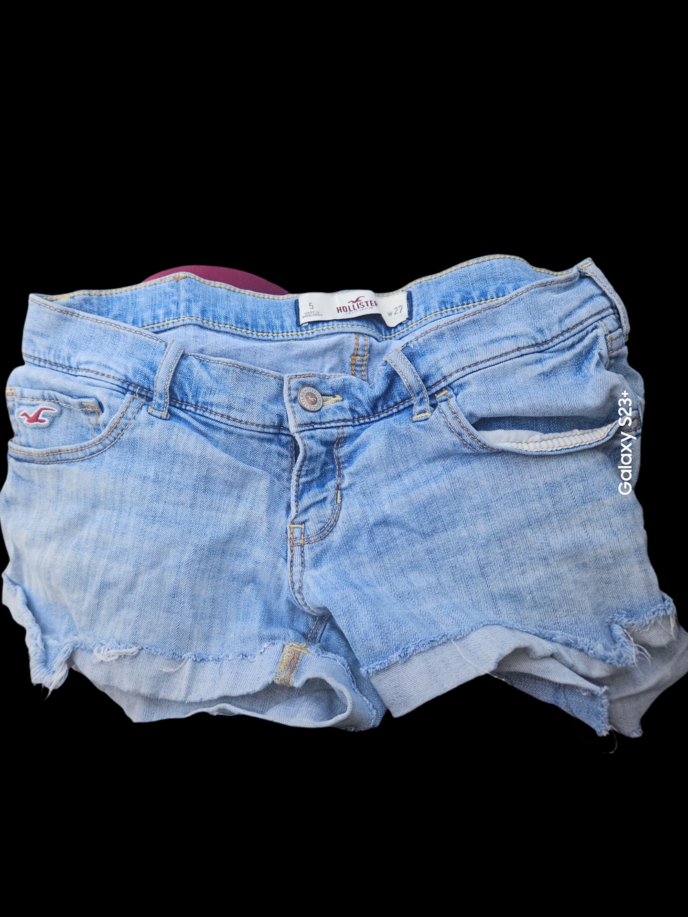 Hollister Faded Light Blue Denim Cutoff Shorts